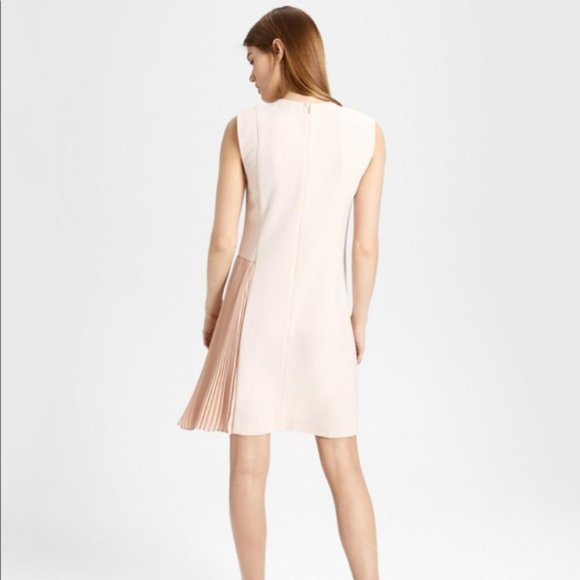 Theory Crepe Pleated Day Dress - Picture 3 of 16
